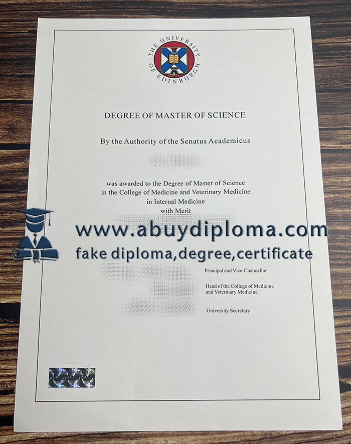 Buy University of Edinburgh fake diploma, Fake University of Edinburgh diploma.