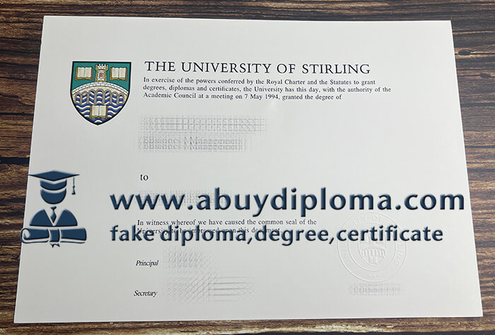Buy University of Stirling fake diploma, Fake University of Stirling diploma.