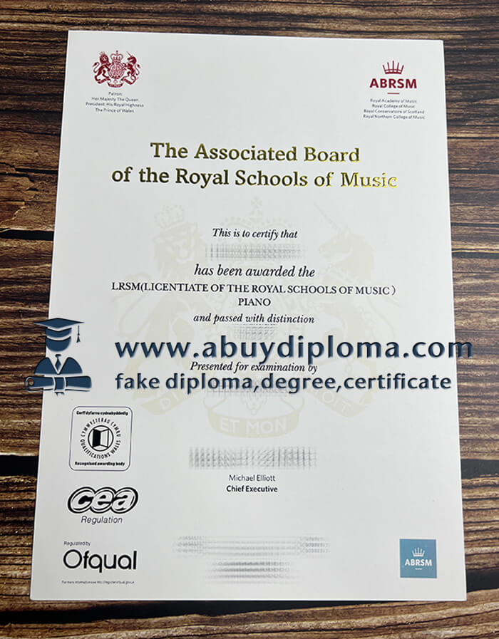 Get ABRSM fake diploma. Make ABRSM diploma.