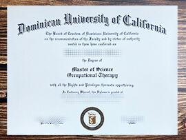 Make Dominican University of California diploma.