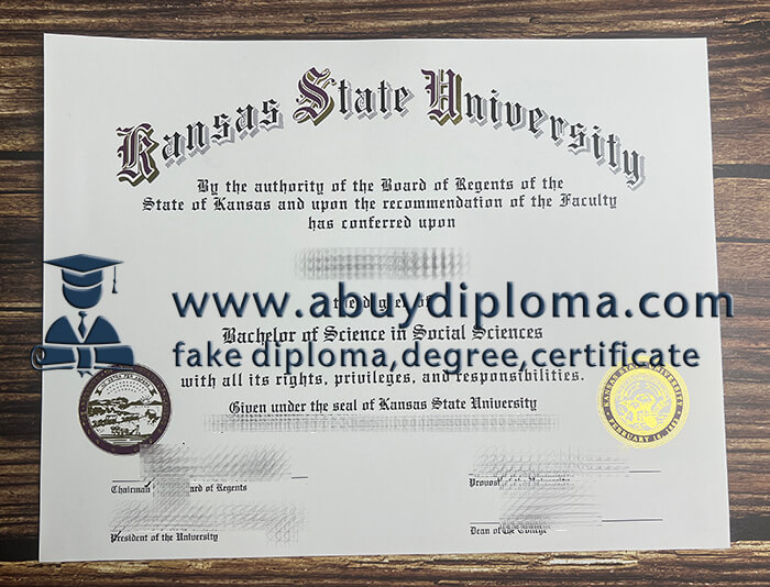 Buy KSU fake diploma, Make Kansas State University diploma.
