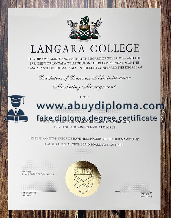 Get Langara College fake diploma.
