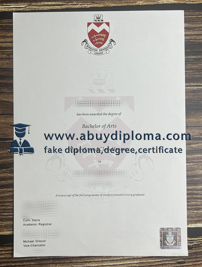 Get Middlesex University fake diploma.