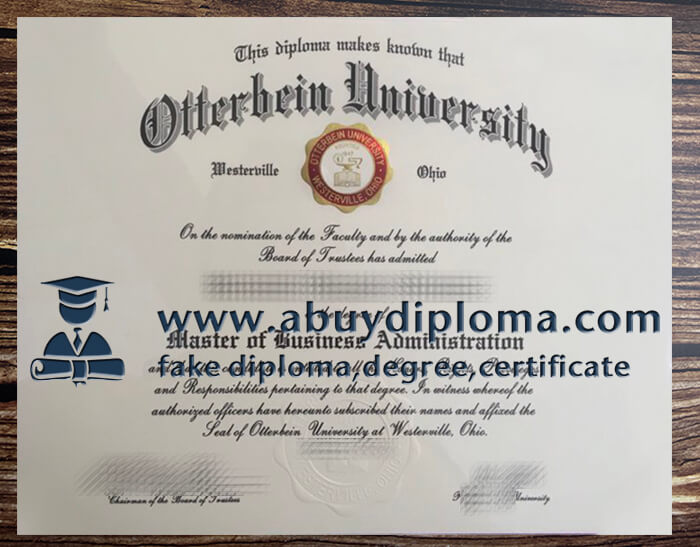 Get Otterbein University fake diploma, Make Otterbein University diploma.