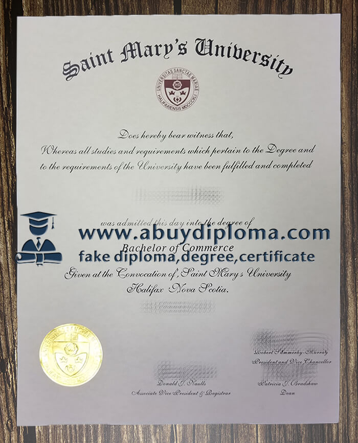 Buy Saint Mary's University fake diploma.