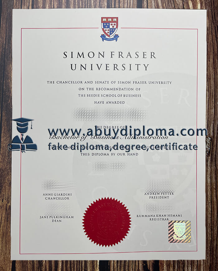 Buy SFU fake diploma, Make Simon Fraser University diploma.