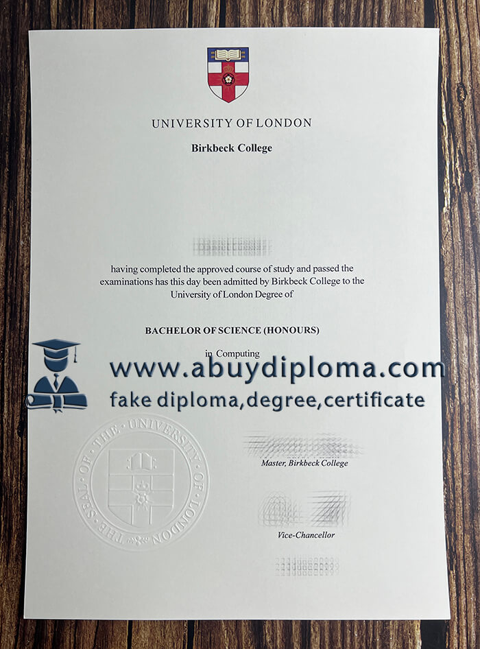 Buy University of London Birkbeek College fake diploma.