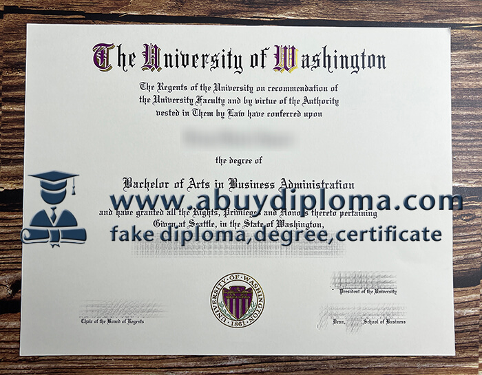 Buy University of Washington fake diploma, Make UW diploma.