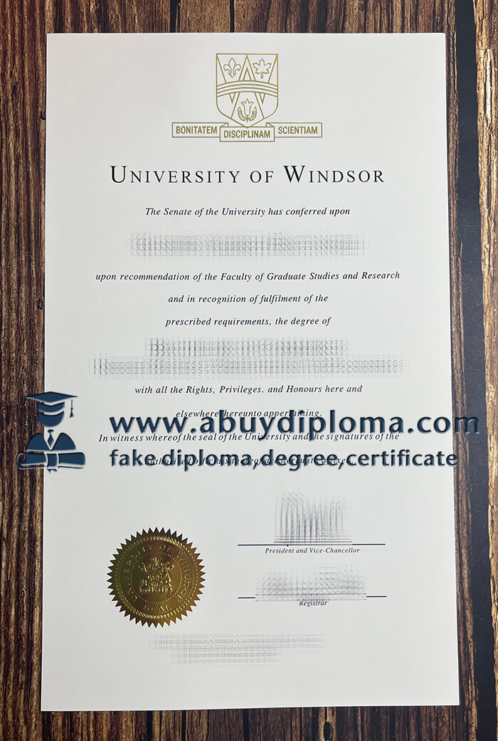 Buy University of Windsor fake diploma, Make UW diploma.