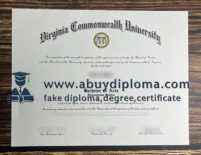 Buy VCU fake diploma, Make Virginia Commonwealth University diploma.