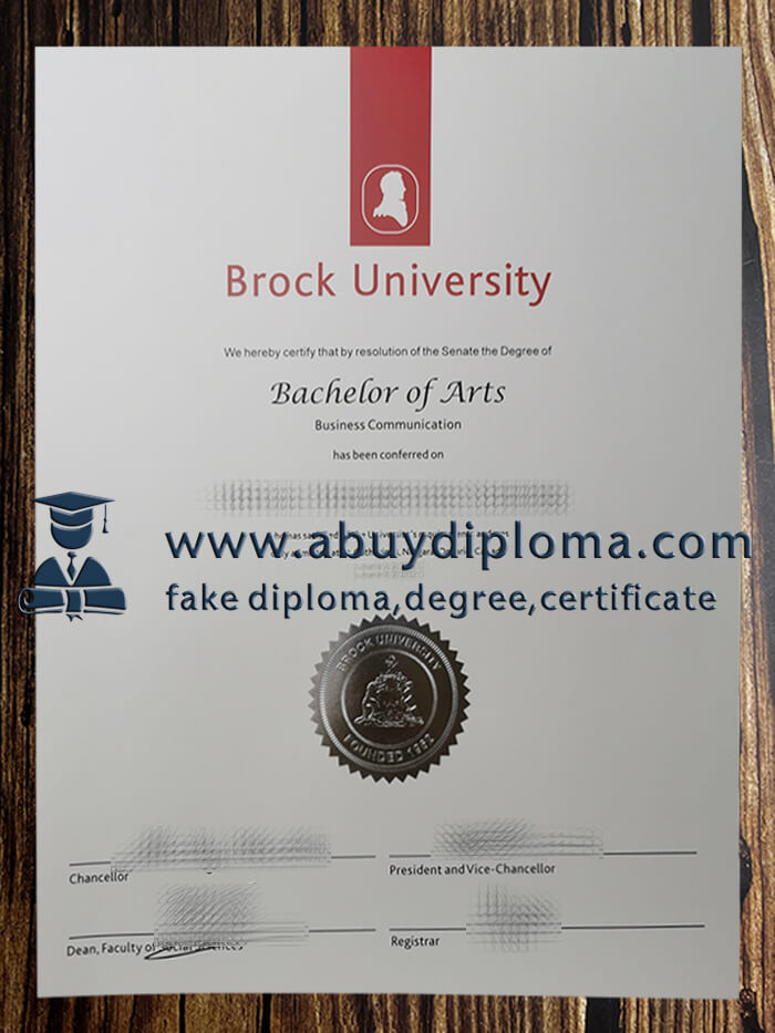 Buy Brock University fake diploma, Make Brock University diploma.