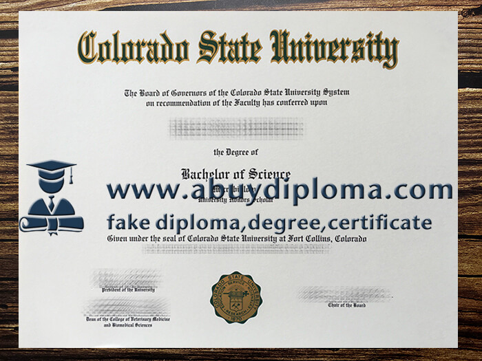 Buy Colorado State University fake diploma, Buy CSU fake diploma.