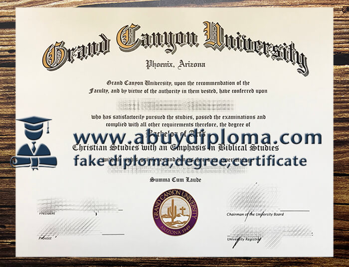 Get Grand Canyon University fake diploma, Make GCU diploma.