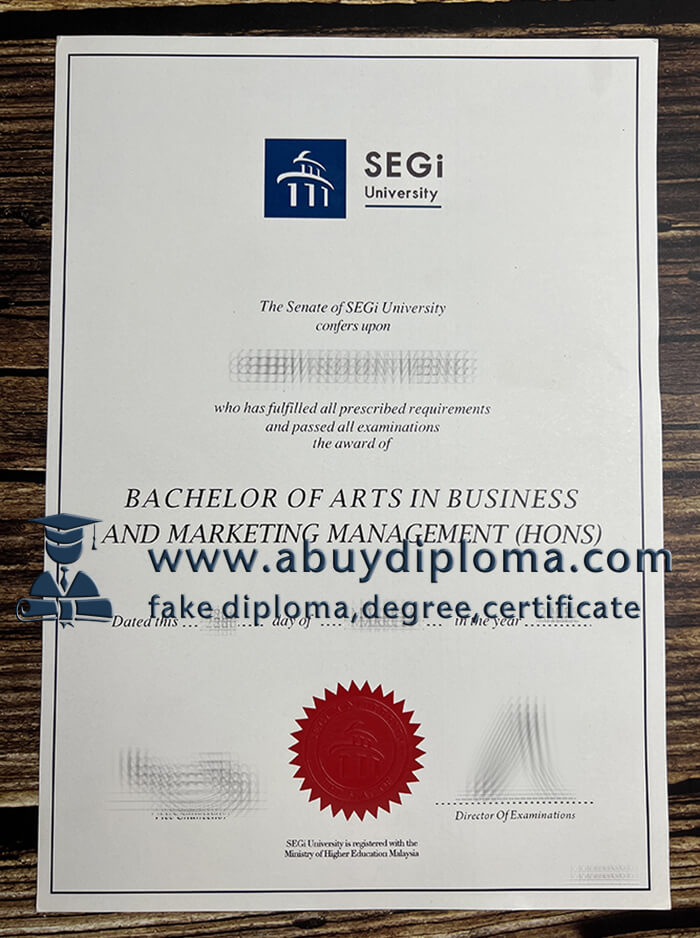Buy SEGi University fake diploma, Make SEGi University diploma.