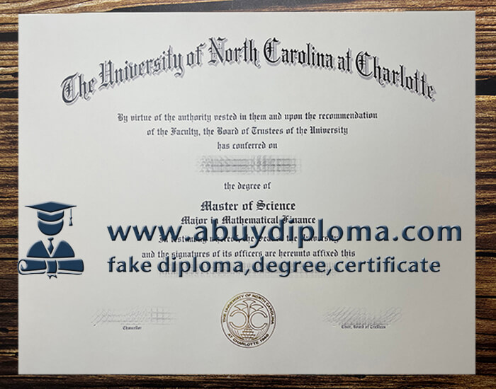 Buy University of North Carolina at Charlotte fake diploma, Make UNCC diploma.
