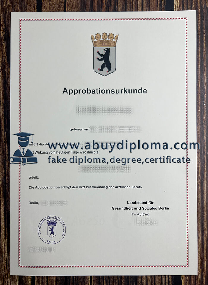 Buy Approbationsurkunde fake degree, Fake Approbationsurkunde diploma.