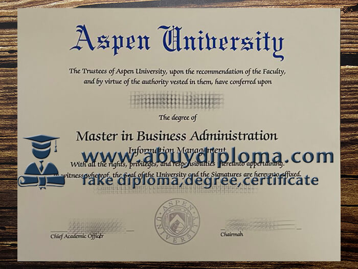 Get Aspen University fake diploma, Make Aspen University diploma.