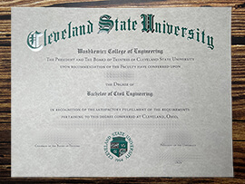 Purchase Cleveland State University fake degree.