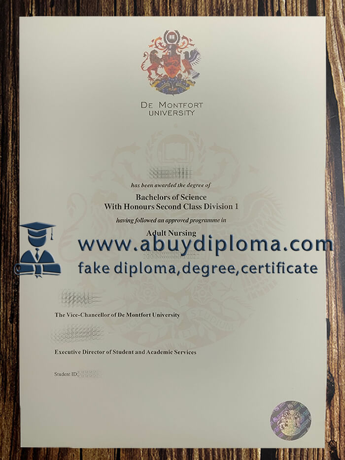 Buy De Montfort University fake diploma, Make DMU diploma.