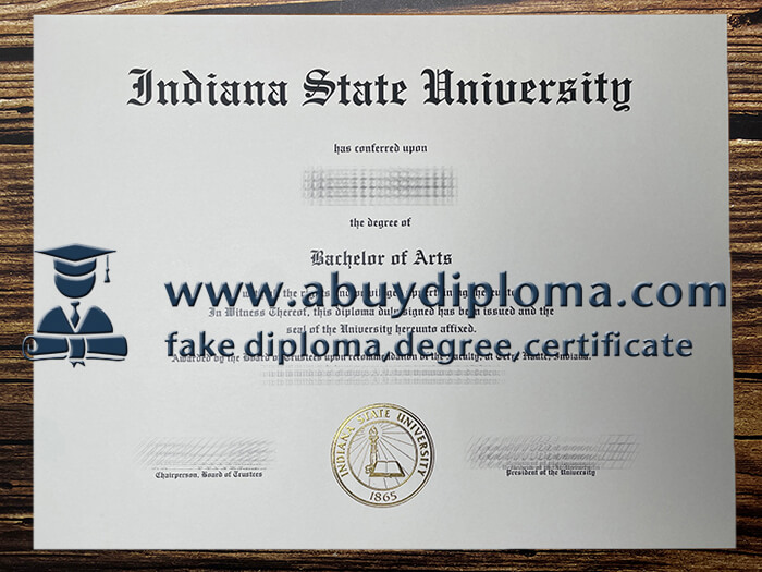 Buy ISU fake diploma, Make Indiana State University diploma.