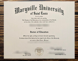 Fake Maryville University of Saint Louis diploma.