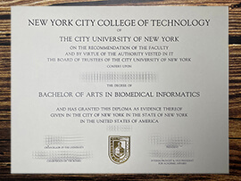 Get New York City College of Technology fake diploma.