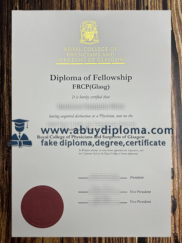 Fake Royal College of Physicians and Surgeons of Glasgow diploma.
