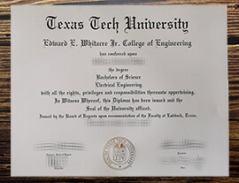 Get Texas Tech University fake diploma.