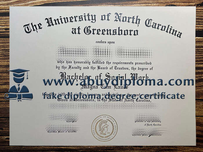 Buy University of North Carolina at Greensboro fake diploma.