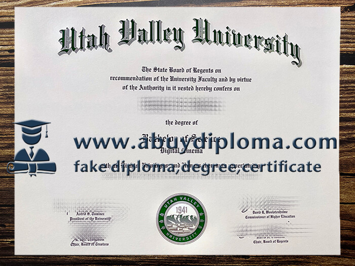 Fake Utah Valley University diploma online.