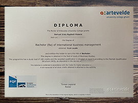 Make Artevelde University of Applied Sciences diploma.