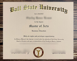 Purchase Ball State University fake diploma online.
