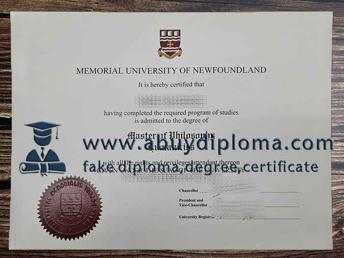 Buy Memorial University of Newfoundland fake diploma, Fake MUN degree online.