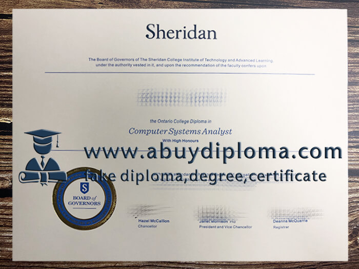 Buy Sheridan College fake diploma online.