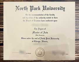 Make North Park University diploma online.