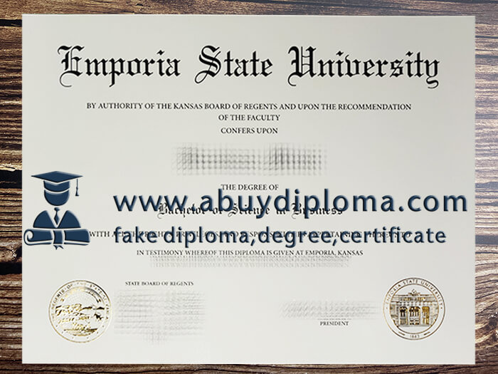 Buy Emporia State University fake diploma, Fake ESU degree online.