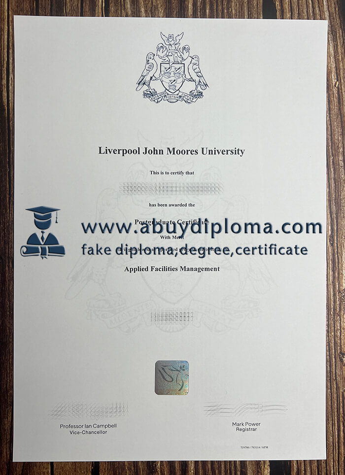 Buy Liverpool John Moores University fake diploma.