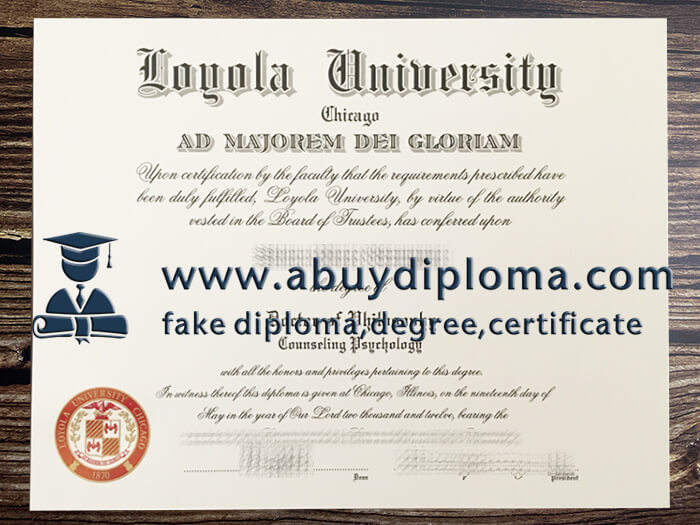 Buy Loyola University fake diploma online.