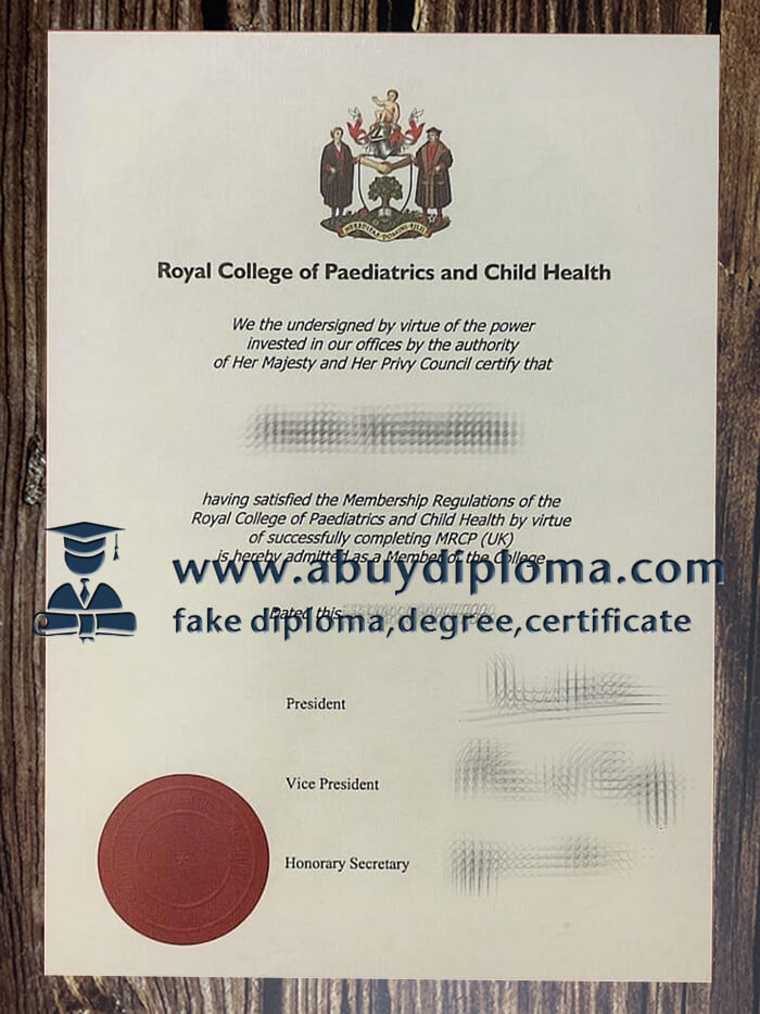 Buy Royal College of Paediatrics and Child Health fake diploma, Fake RCPCH degree online.