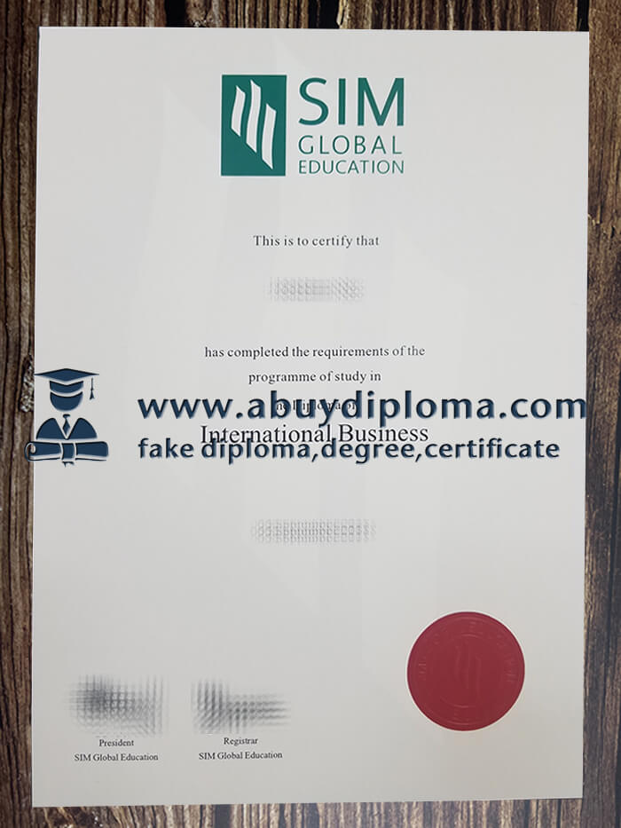 Buy SIM Global Education fake diploma online.