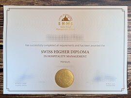 Purchase Swiss Hotel Management School fake diploma.