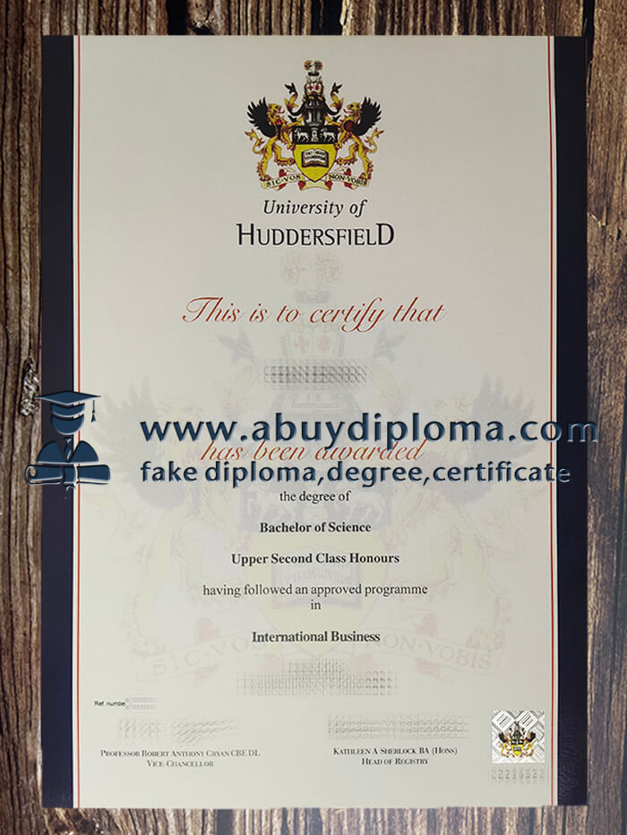 Buy University of Huddersfield fake diploma.