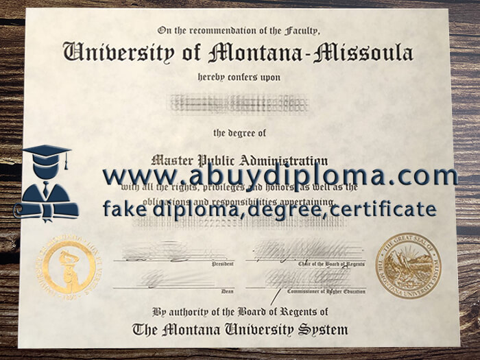 Buy University of Montana fake diploma online.