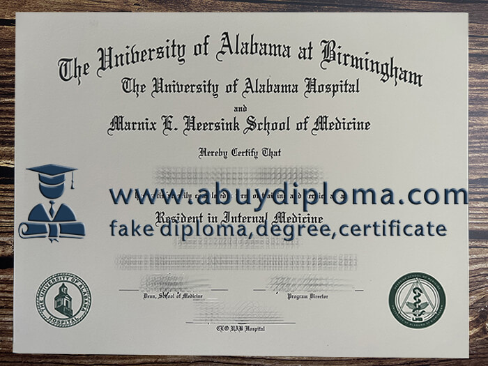 Buy University of Alabama at Birmingham School of Medicine fake diploma.