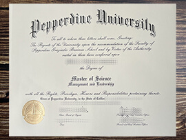 Make Pepperdine University diploma online.