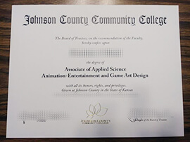 Order Johnson County Community College fake diploma.