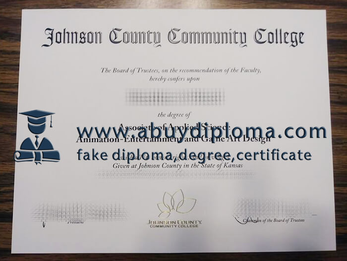 Buy Johnson County Community College fake diploma, Fake JCCC certificate.