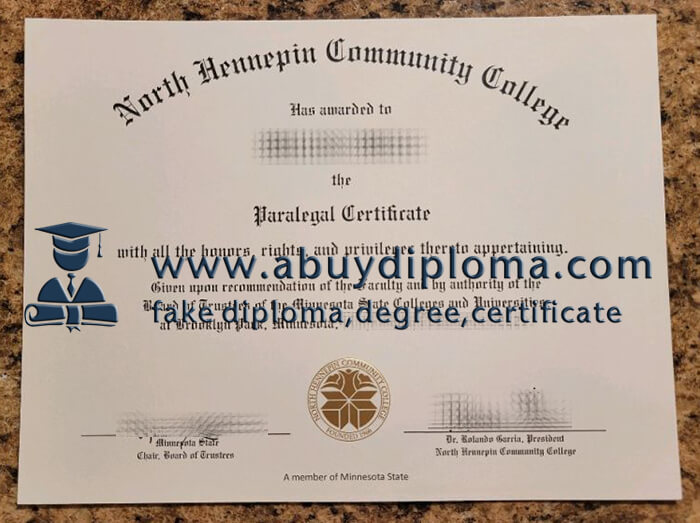 Buy NHCC fake diploma online. Fake North Hennepin Community College degree.