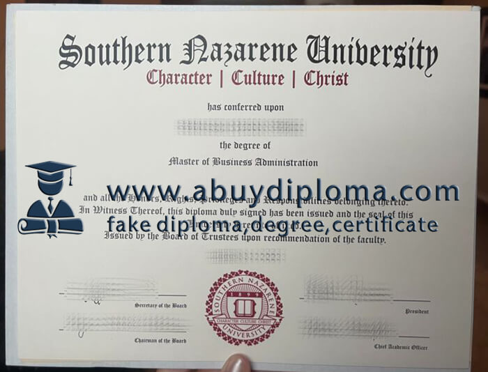 Buy Southern Nazarene University fake diploma online.