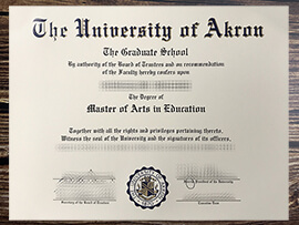 Get University of Akron fake diploma.